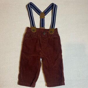 Baby Boy Gymboree 3-6 Months Brown Corduroy Suspender Pants 2016